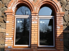 Пластиковое двухстворчатое окно 1400x1400 см Белое