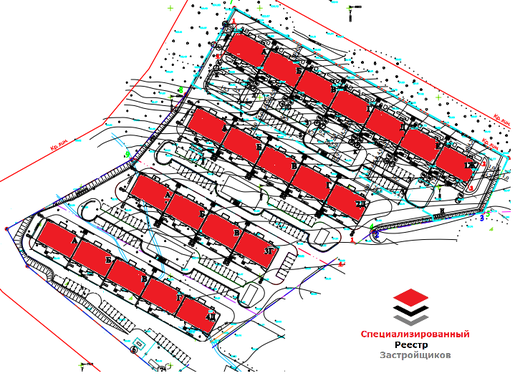 Первоначальный план застройки домов в жк Лотос