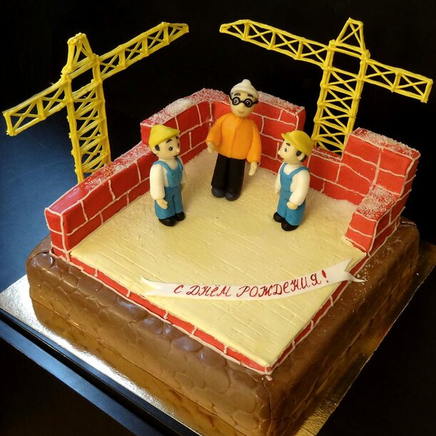 Торт для строителя на заказ Тортберру-екб