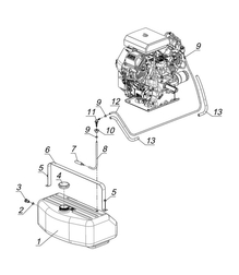 Система питания двигателя Kohler ECH 749-3041. Купить запчасти для снегохода Буран 4Т