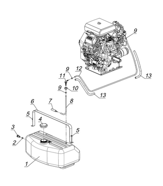 Система питания двигателя Kohler ЕCH 749-3041