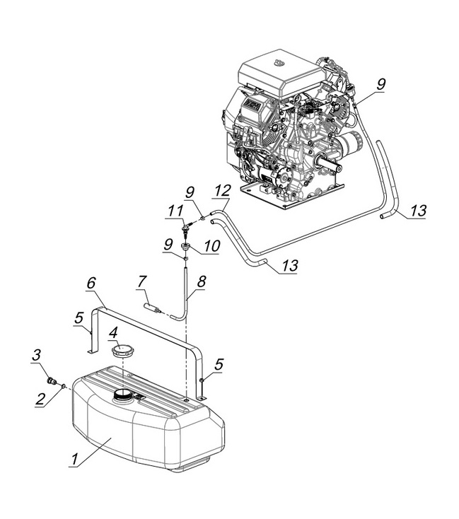 Система питания двигателя Kohler ЕCH 749-3041