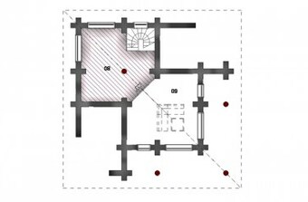 Проект Дома мансардного этажа 13,4х13,4 метра 