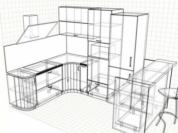 Замер и 3D проект кухни