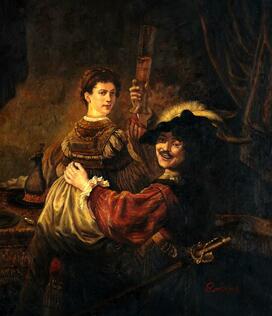 Автопортрет с Саксией на коленях, Rembrandt