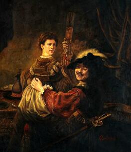 Автопортрет с Саксией на коленях, Rembrandt