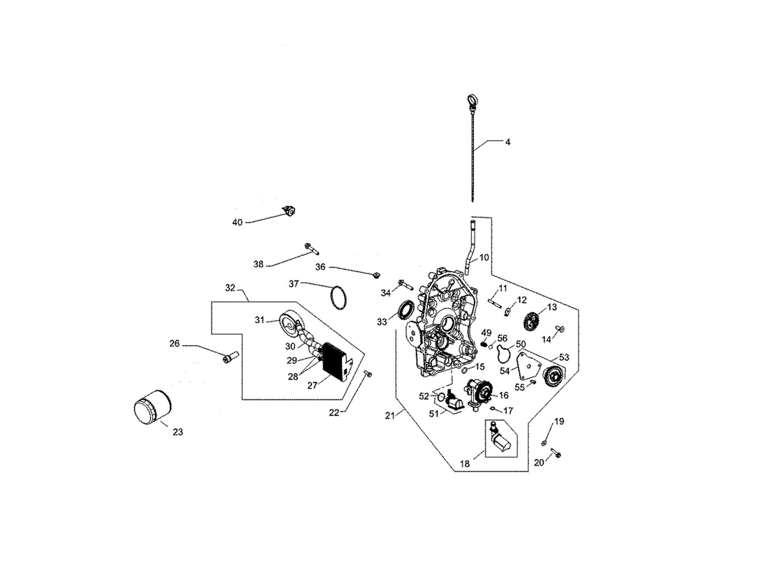 Система смазки двигателя Kohler ЕCH 749-3041