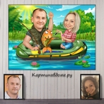 Подарок на свадьбу коллегам по работе, подарок подруге на свадьбу, шарж, заказать