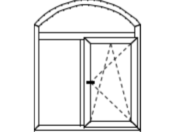 двухстворчатое арочное окно схема
