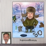 Шаржи по фотографии заказать, Москва. Подарок мужчине на День рождения, юбилей