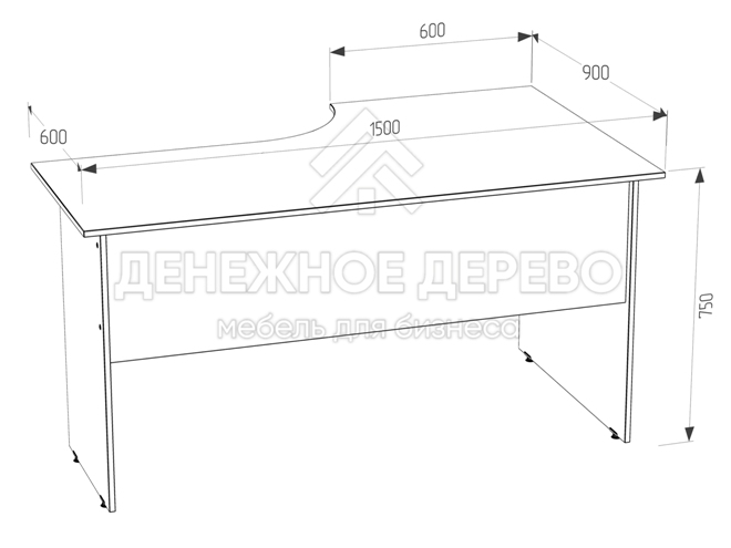 Стол вентилируемый vw 1500х750х900 мм