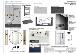 Лист Стилистические решения ванная комната Экспресс дизайн проекта интерьера