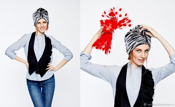 Тюрбан-трансформер. Разные цвета.