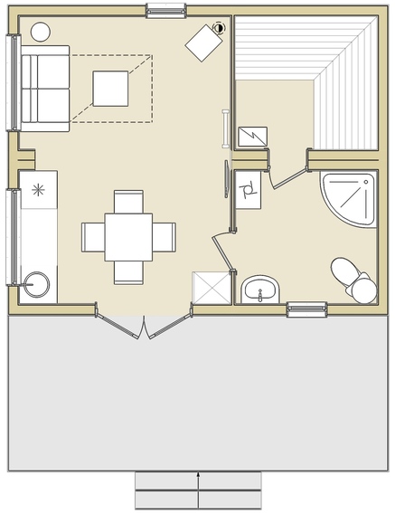 план первого этажа бани