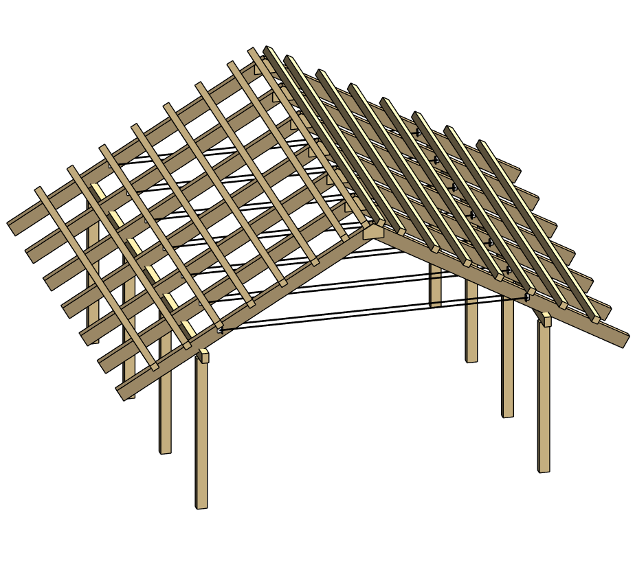 Шаблон для разработки раздела деревянных конструкций в среде Autodesk Revit 2022+