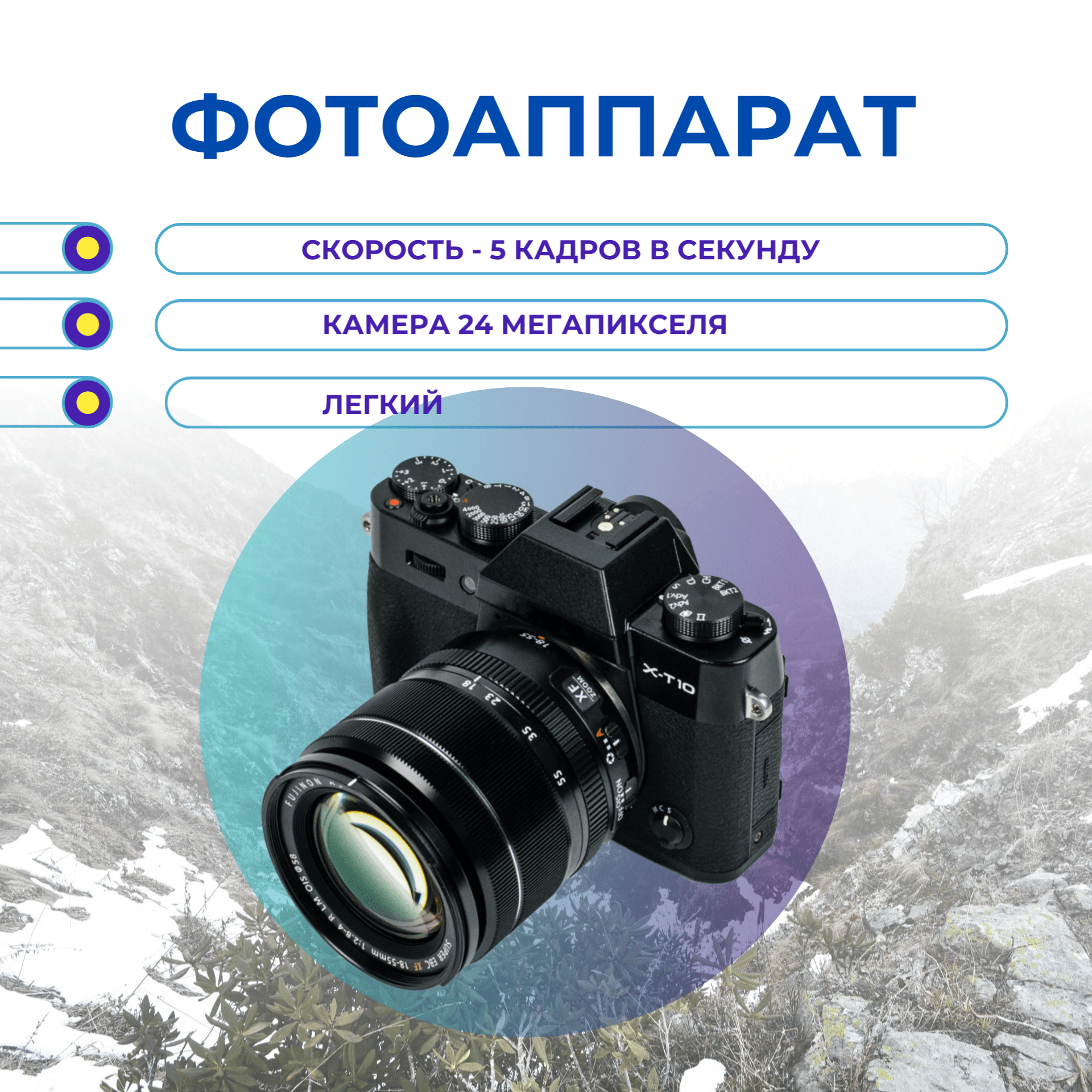 инфографика: фотоаппарат