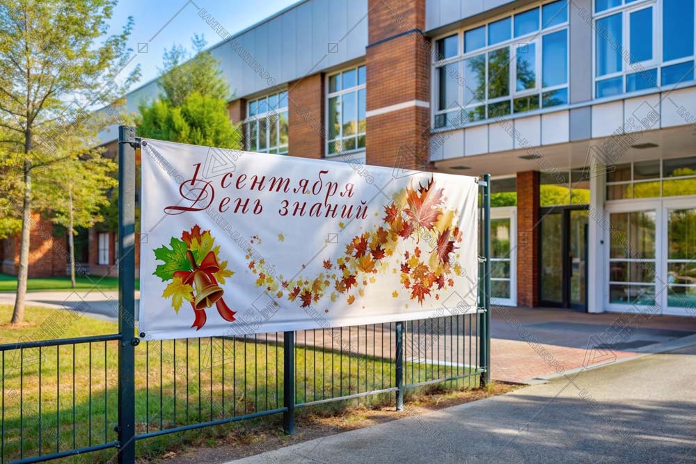 Баннер на забор для 1 сентября